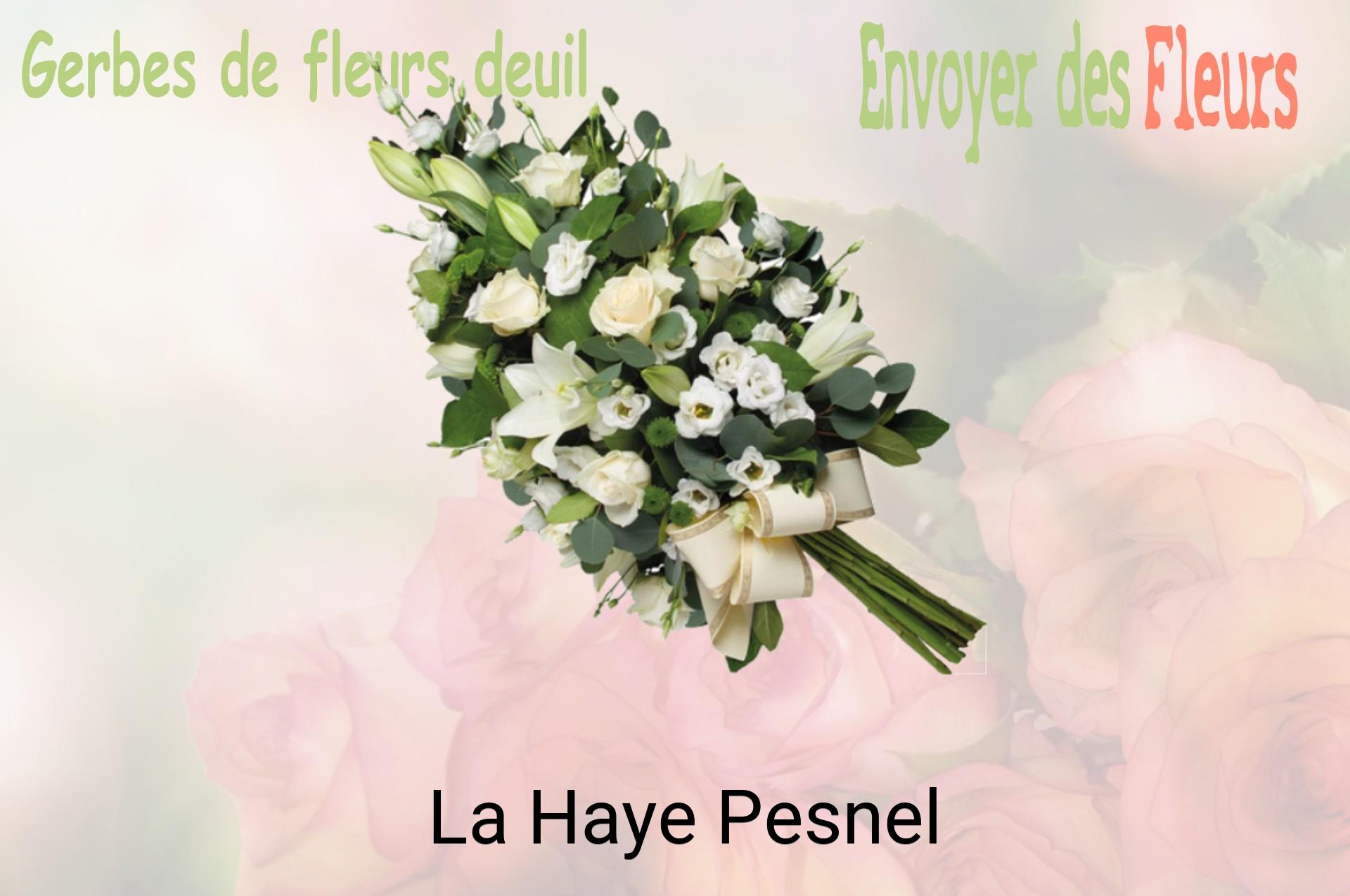 Gerbe de fleurs de deuil livrée à La Haye-Pesnel